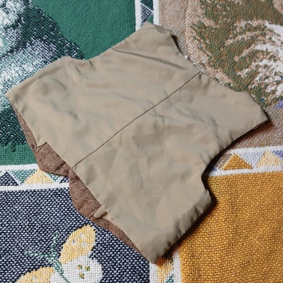 George 0-3M Infant Baby Tan Brown Button Down Vest - Picture 2 of 6